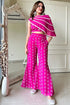 Pink Bandhni Cape Set